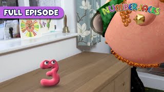 Very Shapely – Wee Three Phone Home  Numberjacks DOUBLE Full Episodes [upl. by Elrem988]