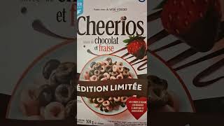 CHOCOLATE STRAWBERRY CHEERIOS LIMTED EDITION 🍫🍓❤️ breakfast cereal cheerios shorts [upl. by Aracal]