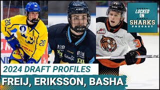 2024 NHL Draft Profiles Alfons Freij Linus Eriksson Andrew Basha [upl. by Casanova]