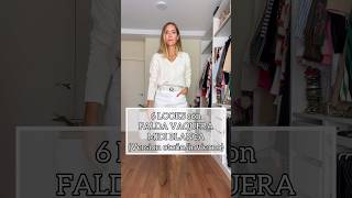 6 LOOKS con FALDA VAQUERA MIDI BLANCA  Edición otoñoinvierno 🍁❄️ [upl. by Hamas]