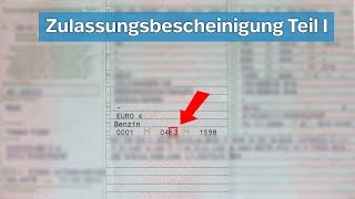 Zulassungsbescheinigung Teil 1 – Schnell erklärt I Kennzeichenboxde [upl. by Noman]