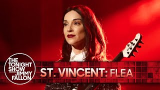 St Vincent Flea  The Tonight Show Starring Jimmy Fallon [upl. by Assilav]