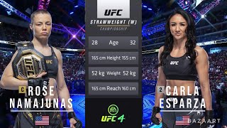 ROSE NAMAJUNAS VS CARLA ESPARZA 2 FULL FIGHT UFC 274 [upl. by Kisung934]