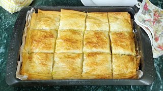 Spanakopita  Spinach And Feta Puff Pastry  Greek Spinach Pie [upl. by Uzziel728]