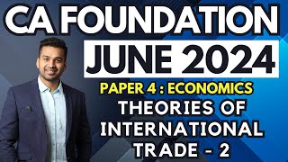 Theories of International Trade  2  Ch 9 Unit 1  CA Foundation Economics June 24  CA Parag Gupta [upl. by Chemesh]