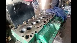 Cylinder head valve seat cutting [upl. by Oremodlab338]