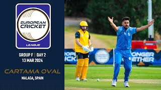 🔴 European Cricket League 2024  Group F Day 2  Cartama Oval Malaga Spain  T10 Live Cricket [upl. by Dorise671]