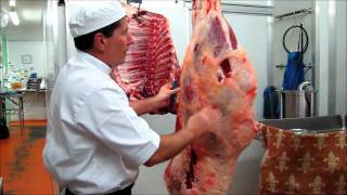 Part 1  How to bone a hind quarter of beef demonstration by Master Butcher Michael Cross [upl. by Akeit3]