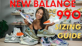 BEFORE YOU BUY The DEFINITIVE NEW BALANCE 990 Sizing Guide 990v1 990v2 990v3 990v4 990v5 [upl. by Enihpets]