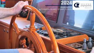 Selene 60 Classic Yacht Underway and Docking w Drone View  TrawlerFest Stuart Florida 2024 [upl. by Mae]