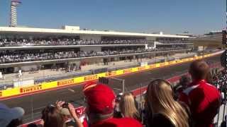 Start of Formula 1  Grandstand  Austin Texas  COTA  November 18 2012 [upl. by Rbma]