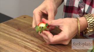 How To Hull a Strawberry with a Straw Remove the Stem [upl. by Eemak]