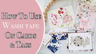 How To Use Washi Tape On Cards and Tags  The Washi Tape Shop [upl. by Essa]