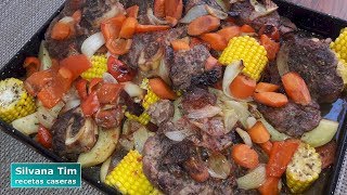 Osobuco con Verduras al Horno Ossobuco 🥩 Silvana Tim Recetas caseras [upl. by Lisle]