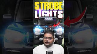 Police Strobe Lights on Private Cars 🚨 shorts police lights illegal facts awareness cars24 [upl. by Jay]