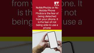 NoMoPhobia Three Out Of Four Indians Suffer From This Do You  ET Now  Smartphone Phobia [upl. by Trace]