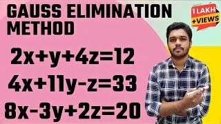 Gauss Elimination Method  System of Equation  Engineering maths  Mathspedia [upl. by Yelra]