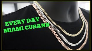 EVERYDAY Miami Cuban link chain SIZES [upl. by Immanuel]