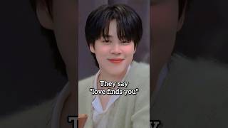 They say quotlove finds youquotPark Jimin bts jimin trending fypシ [upl. by Ralyks830]