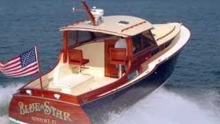 Blue Star Custom Classic Wooden Boat [upl. by Anicart307]