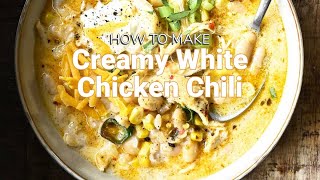 White Chicken Chili with Cream Cheese So delicious youll want to make it over and over again [upl. by Sutsugua]