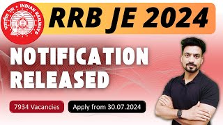 Officially Released RRB JE 2024 NOTIFICATION sandeepjyani [upl. by Safko220]