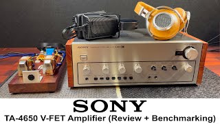 Sony TA4650 VFET Amplifier Part 5  Review  Benchmarking [upl. by Sansbury]