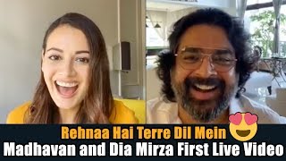 LOVELY CONVERSATION Madhavan amp Dia Mirza First Live Video Together  News Buzz [upl. by Neesay]