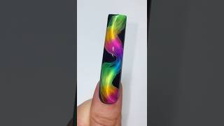 Viral NEON SMOKE nails 🌈🍄 shorts nailtutorial nailart naildesign nailartist gelnails nails [upl. by Spracklen]