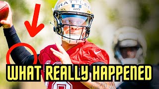 Spencer Rattler TOSSN ROCKETS At New Orleans Saints OTAs  Derek Carr INSURANCE Policy NASTY Arm [upl. by Harty439]