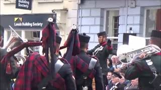 The Band Pipes and Drums of the Brigade of Gurkhas marching display  Brecon 2016 [upl. by Olonam]