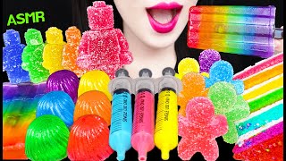 ASMR RAINBOW FOODS EDIBLE LEGO ICE CREAM POP JELLO SHOOTER 먹는 레고 아이스크림 팝 젤로 슈터 먹방 MUKBANG [upl. by Sualokin209]