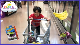 Kid Size Grocery Shopping trip and learn how to count Ryans Family Review [upl. by Jori]