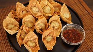 Chicken Wonton Recipe By Chef Saadat Kitchen  Fried Wonton  Crispy Wonton  Perfect Wonton Recipe [upl. by Nesline804]