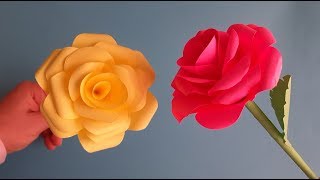 KAĞITTAN GÜL NASIL YAPILIR  Kağıttan Çiçekler  HOW to MAKE PAPER ROSE  Paper Flowers [upl. by Sandberg]