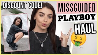 NEW IN MISSGUIDED x PLAYBOY Clothing Haul  TRY ON [upl. by Dayir]