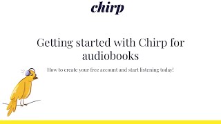 Getting started with Chirp for audiobooks [upl. by Ally496]