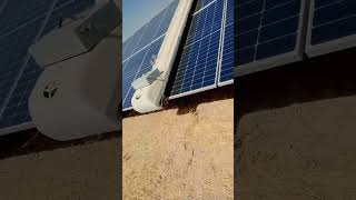 Robot solar power plant cleaning Sol bright robot 🤖🤖 [upl. by Anailuj]