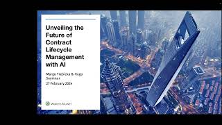 Webinar Unveiling the Future of Contract Lifecycle Management with AI – A Wolters Kluwer Showcase [upl. by Denis934]