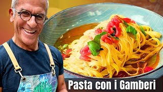 PASTA CON GAMBERI e CROSTACEI Ricetta di Chef Max Mariola [upl. by Niwred]