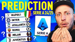 PREDICTION SERIE A 202425 ⚽ CLASSIFICA FINALE ASSURDA🤯​ [upl. by Weatherby817]