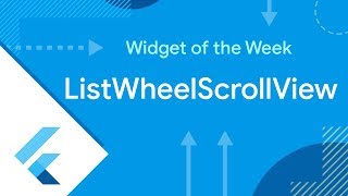 ListWheelScrollView Flutter Widget of the Week [upl. by Leschen850]