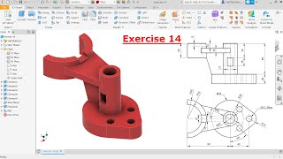 Autodesk Inventor 2021 Tutorial for Beginners Exercise 14 [upl. by Gilchrist]