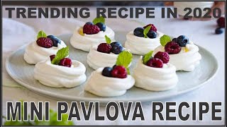 How to make pavlovaRinshas kitchenFancy recipeMini pavlova [upl. by Strawn950]