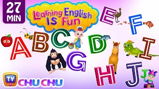 ABCDEFGHIJ songs with Phonics Sounds amp Words for Children  Learning English with ChuChu TV [upl. by Urien640]