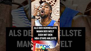 Wisst ihr noch als der schnellste Mann der Welt sich mit der gesamten NBA anlegte shorts [upl. by Alihet]