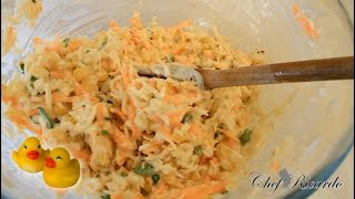 How To Make Simple amp Fresh Homemade Coleslaw At Home For A Sunday Dinner  Recipes By Chef Ricardo [upl. by Barren926]