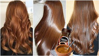 100�fective coffee hair maskDye hair naturally in a shiny brown color from the first use [upl. by Reckford917]