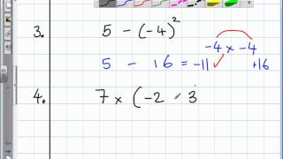 BIDMAS and negative numbers [upl. by Baiel]