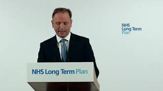 NHS England Chief Executive Simon Stevens launches the NHS Long Term Plan [upl. by Naldo]